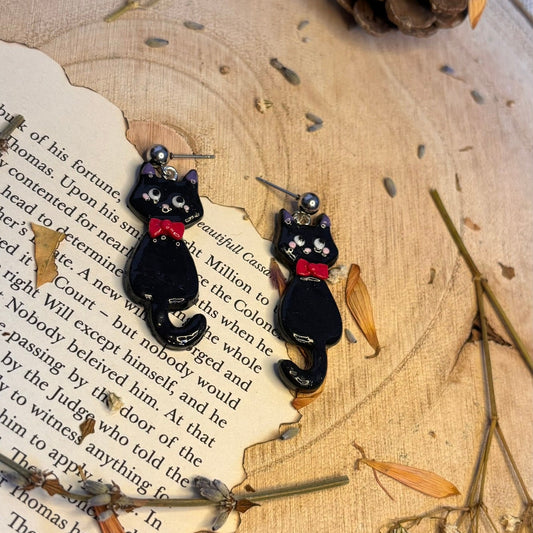 Cercei handmade lut polimeric ghibli pisica kiki jiji delivery