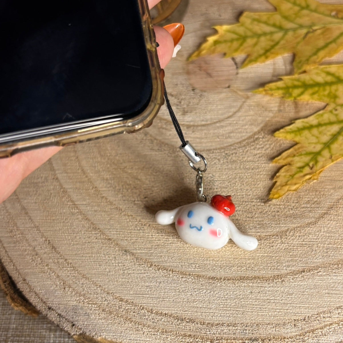 Breloc Cinnamoroll pentru telefon mic kawaii cute sanrion cinnamoroll dog