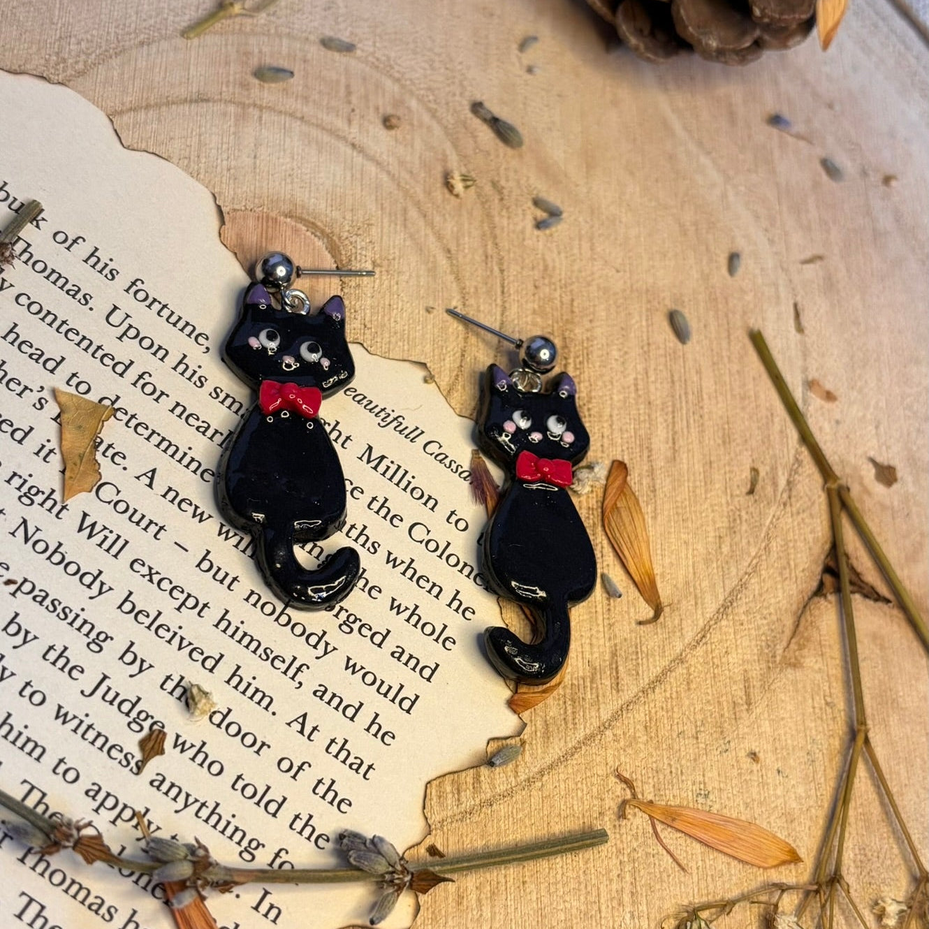 Cercei handmade lut polimeric ghibli pisica kiki jiji delivery